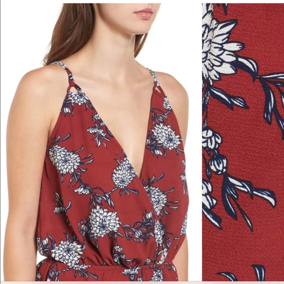 NWT❤️Nordstrom’s Mimi Chica Print Surplice Romper - Picture 3 of 8